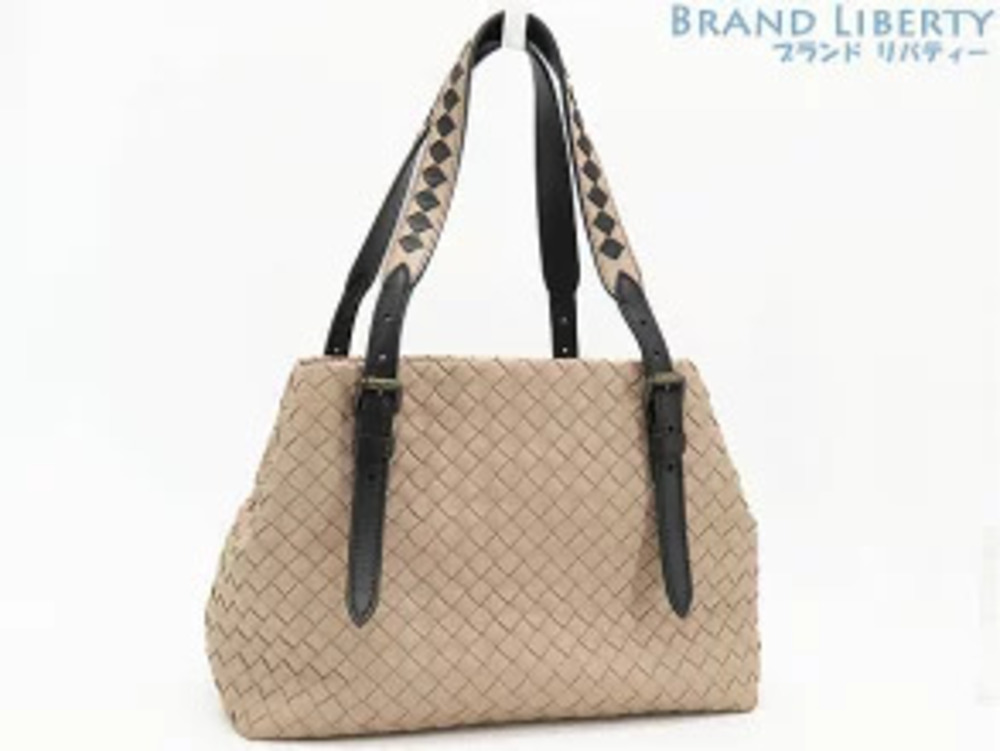 Bottega Veneta Intrecciato Nappa Chester Bag Tote Shoulder Handbag Pink Beige